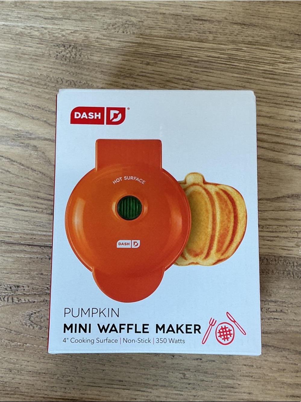 Ash Pumpkin Mini Waffle Maker in Orange